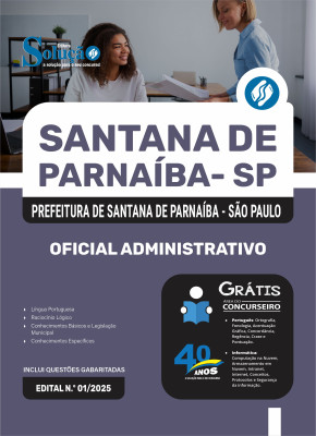 Apostila Prefeitura de Santana de Parnaíba - SP 2025 - Oficial Administrativo - Imagem 3