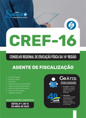 Apostila CREF-16 em PDF 2025 - Agente de Fiscalização - Imagem 1