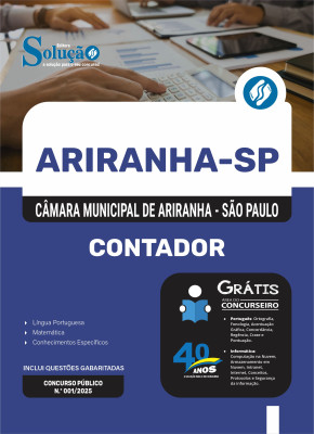 Apostila Câmara de Ariranha - SP 2025 - Contador - Imagem 3