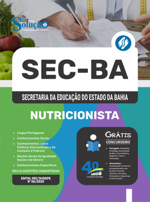 Apostila SEC-BA 2025 - Nutricionista - Imagem 3