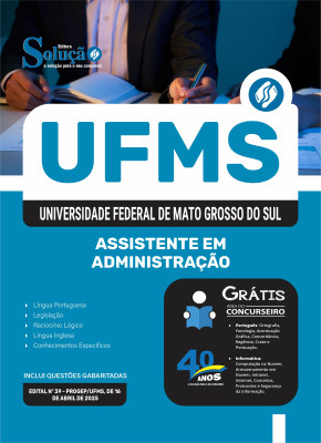 Apostila UFMS 2025 - Assistente em Administração - Imagem 3