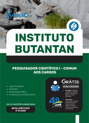 Apostila Instituto Butantan 2025 - Pesquisador Científico I - Comum aos Cargos - Imagem 3
