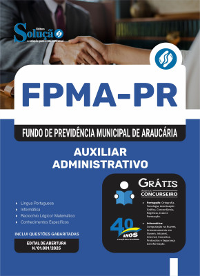Apostila FPMA-PR 2025 - Auxiliar Administrativo - Imagem 3