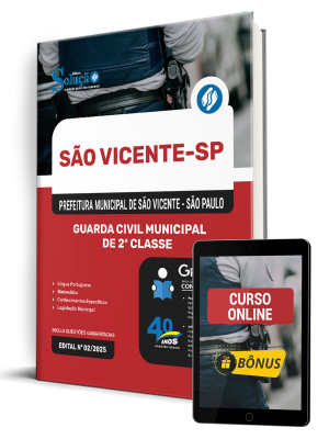 Apostila Prefeitura de São Vicente - SP 2025 - Guarda Civil Municipal de 2ª Classe - Imagem 1