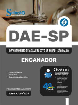 Apostila DAE Bauru 2025 - Encanador - Imagem 3