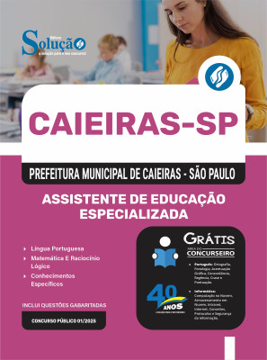 Apostila Prefeitura de Caieiras - SP 2025 - Assistente de Educação Especializada - Imagem 3