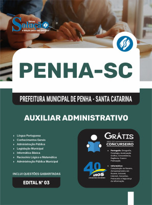 Apostila Prefeitura de Penha - SC 2025 - Auxiliar Administrativo - Imagem 3