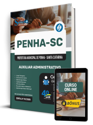 Capa Apostila Prefeitura de Penha - SC 2025 - Auxiliar Administrativo