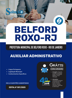 Apostila Prefeitura de Belford Roxo - RJ 2025 - Auxiliar Administrativo - Imagem 3