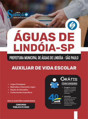 Apostila Prefeitura de Águas de Lindóia - SP 2025 - Auxiliar de Vida Escolar - Imagem 3