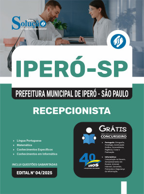 Apostila Prefeitura de Iperó - SP 2025 - Recepcionista - Imagem 3