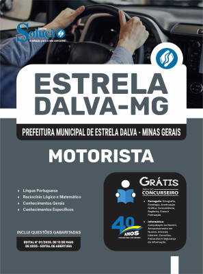 Apostila Prefeitura de Estrela Dalva - MG 2025 - Motorista - Imagem 3