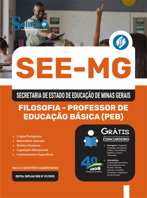 Apostila SEE-MG 2025 - Filosofia - Professor De Educação Básica (PEB) - Imagem 3