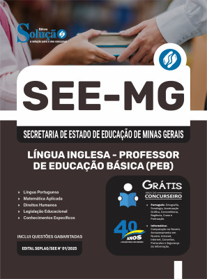 Apostila SEE-MG 2025 - Língua Inglesa - Professor De Educação Básica (PEB) - Imagem 3