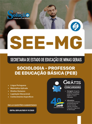 Apostila SEE-MG 2025 - Sociologia - Professor de Educação Básica (PEB) - Imagem 3