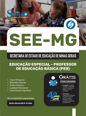 Apostila SEE-MG 2025 - Educação Especial - Professor de Educação Básica (PEB) - Imagem 3