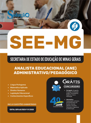 Apostila SEE-MG 2025 - Analista Educacional (ANE) - Administrativo/Pedagógico - Imagem 3