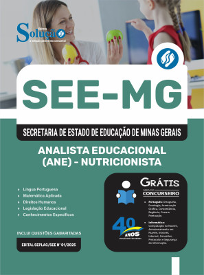 Apostila SEE-MG 2025 - Analista Educacional (ANE) - Nutricionista - Imagem 3