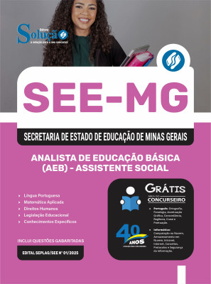 Apostila SEE-MG 2025 - Analista de Educação Básica (AEB) - Assistente Social - Imagem 3