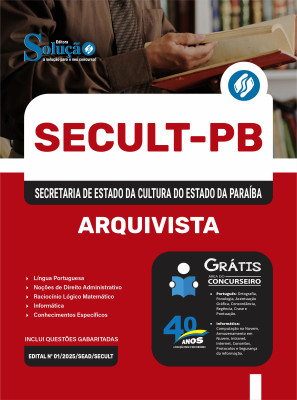 Apostila SECULT-PB 2025 - Arquivista - Imagem 3