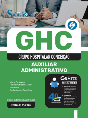 Apostila GHC 2025 - Auxiliar Administrativo - Imagem 3