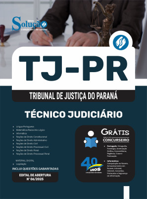 Apostila TJ-PR 2025 - Técnico Judiciário - Imagem 3