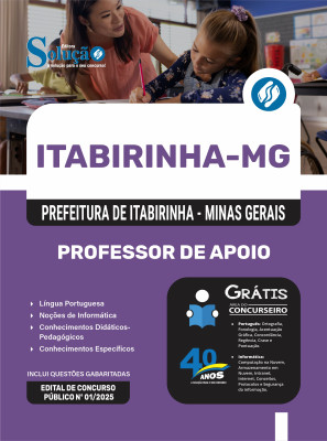 Apostila Prefeitura de Itabirinha - MG 2025 - Professor de Apoio - Imagem 3