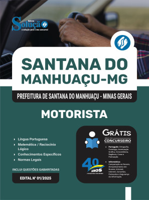Apostila Prefeitura de Santana do Manhuaçu-MG 2025 - Motorista - Imagem 3