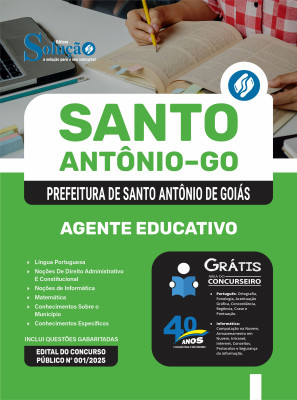 Apostila Prefeitura de Santo Antônio de Goiás - GO 2025 - Agente Educativo - Imagem 3