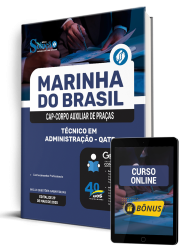 Capa Apostila Marinha do Brasil - Corpo Auxiliar de Praças (CAP) 2025 - Técnico em Administração - QATP