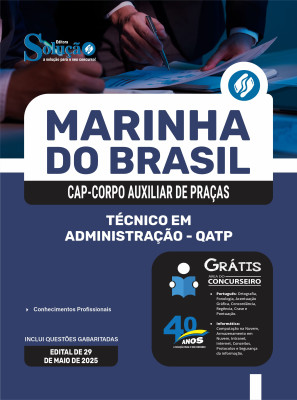 Apostila Marinha do Brasil - Corpo Auxiliar de Praças (CAP) 2025 - Técnico em Administração - QATP - Imagem 3