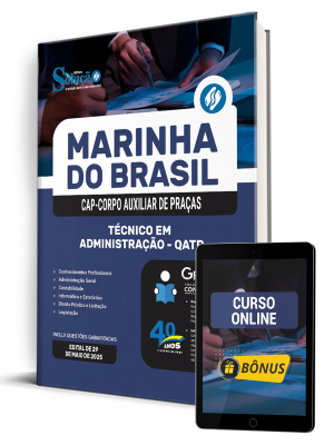 Apostila Marinha do Brasil - Corpo Auxiliar de Praças (CAP) 2025 - Técnico em Administração - QATP - Imagem 1