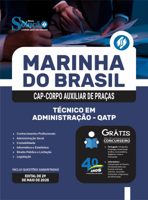 Apostila Marinha do Brasil - Corpo Auxiliar de Praças (CAP) 2025 - Técnico em Administração - QATP - Imagem 3