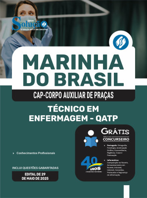 Apostila Marinha do Brasil - Corpo Auxiliar de Praças (CAP) 2025 - Técnico em Enfermagem - QATP - Imagem 3