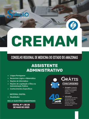 Apostila CREMAM 2025 - Assistente Administrativo - Imagem 3