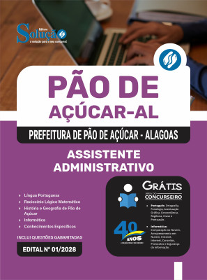 Apostila Prefeitura de Pão de Açúcar-AL 2025 - Assistente Administrativo - Imagem 3