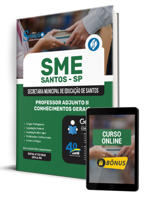 Apostila SME Santos - SP 2025 - Professor Adjunto II - Conhecimentos Gerais - Imagem 1