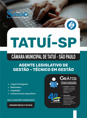 Apostila Câmara de Tatuí - SP 2025 - Agente Legislativo de Gestão - Técnico em Gestão - Imagem 3