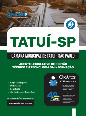 Apostila Câmara de Tatuí - SP 2025 - Agente Legislativo de Gestão – Técnico em Tecnologia da Informação - Imagem 3