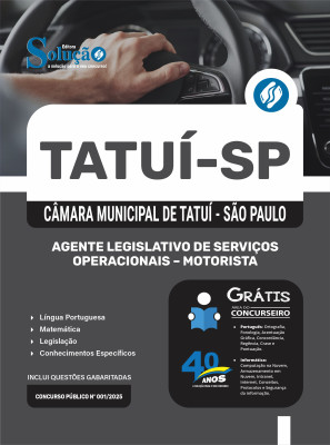 Apostila Câmara de Tatuí - SP 2025 - Agente Legislativo de Serviços Operacionais - Motorista - Imagem 3