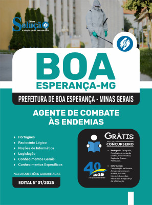 Apostila Prefeitura de Boa Esperança - MG 2025 - Agente de Combate às Endemias - Imagem 3