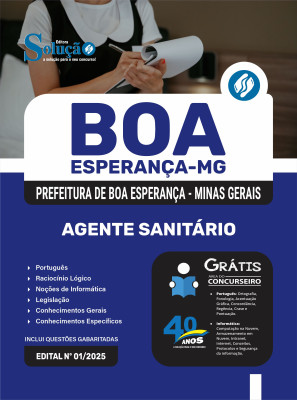 Apostila Prefeitura de Boa Esperança - MG 2025 - Agente Sanitário - Imagem 3