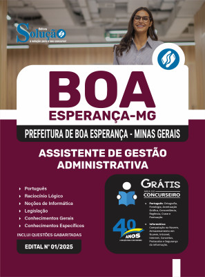 Apostila Prefeitura de Boa Esperança - MG 2025 - Assistente de Gestão Administrativa - Imagem 3