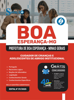 Apostila Prefeitura de Boa Esperança - MG 2025 - Cuidador de Crianças e Adolescentes de Abrigo Institucional - Imagem 3