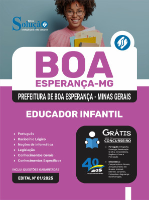 Apostila Prefeitura de Boa Esperança - MG 2025 - Educador Infantil - Imagem 3