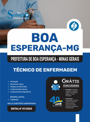 Apostila Prefeitura de Boa Esperança - MG 2025 - Técnico de Enfermagem - Imagem 3