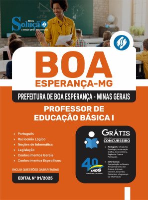 Apostila Prefeitura de Boa Esperança - MG 2025 - Professor de Educação Básica I - Imagem 3