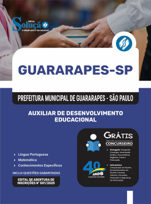 Apostila Prefeitura de Guararapes - SP 2025 - Auxiliar de Desenvolvimento Educacional - Imagem 3
