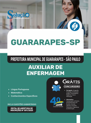 Apostila Prefeitura de Guararapes - SP 2025 - Auxiliar de Enfermagem - Imagem 3