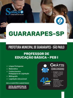 Apostila Prefeitura de Guararapes - SP 2025 - Professor de Educação Básica - PEB I - Imagem 3